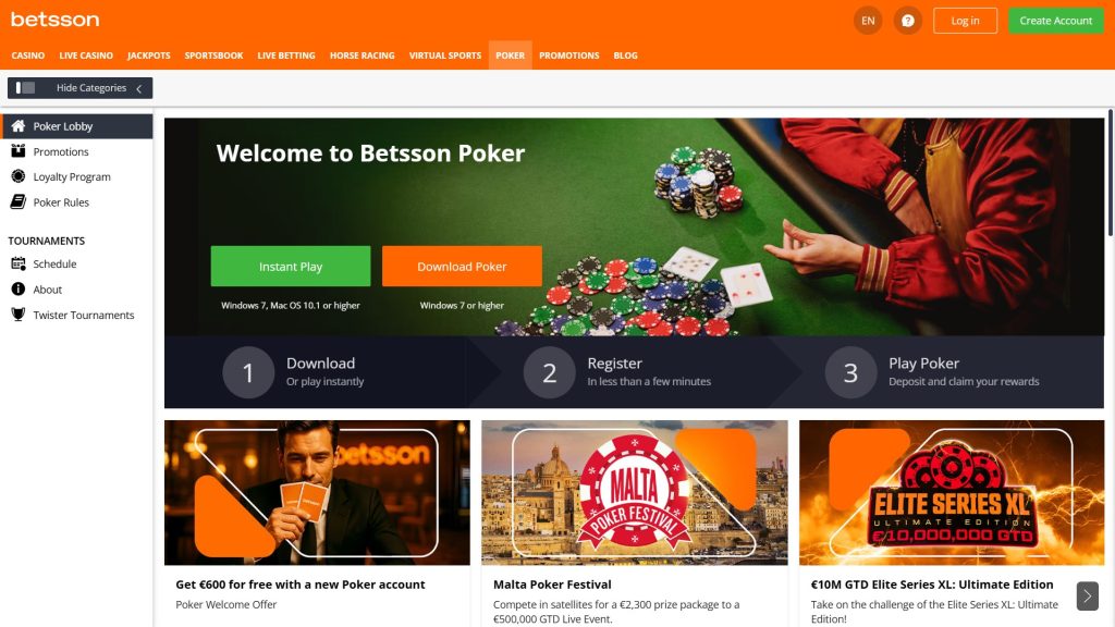betsson poker